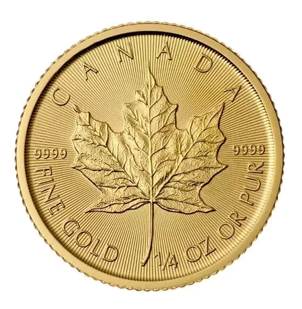 Złota Moneta Kanadyjski Liść Klonowy